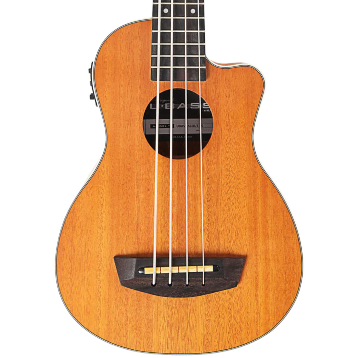 Kala Scout Fretted Mahogany Acoustic-Electric U-BASS, Natural