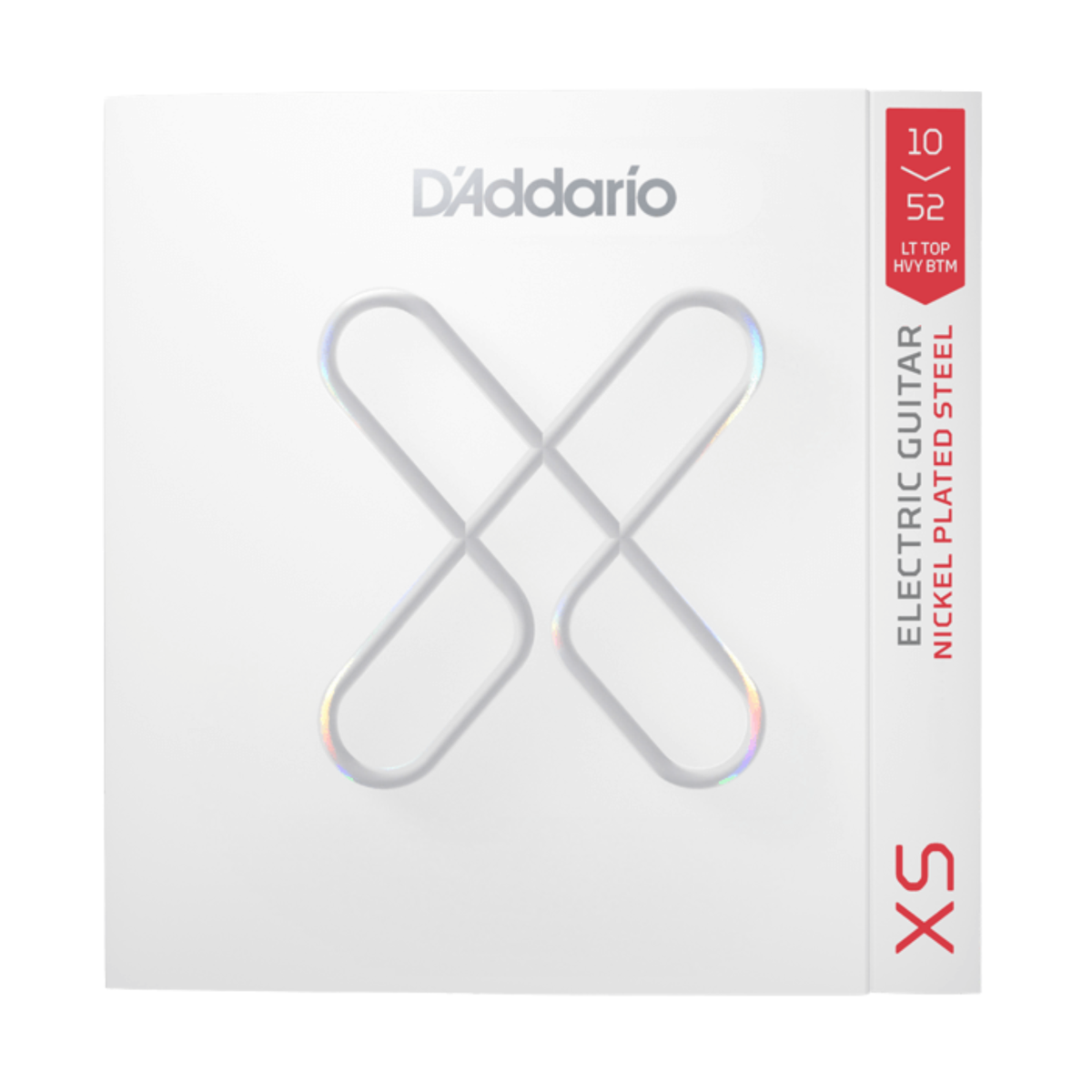 D'Addario 10-52 XS Nickel Plated Electric Guitar Strings, Light Top/Heavy Bottom