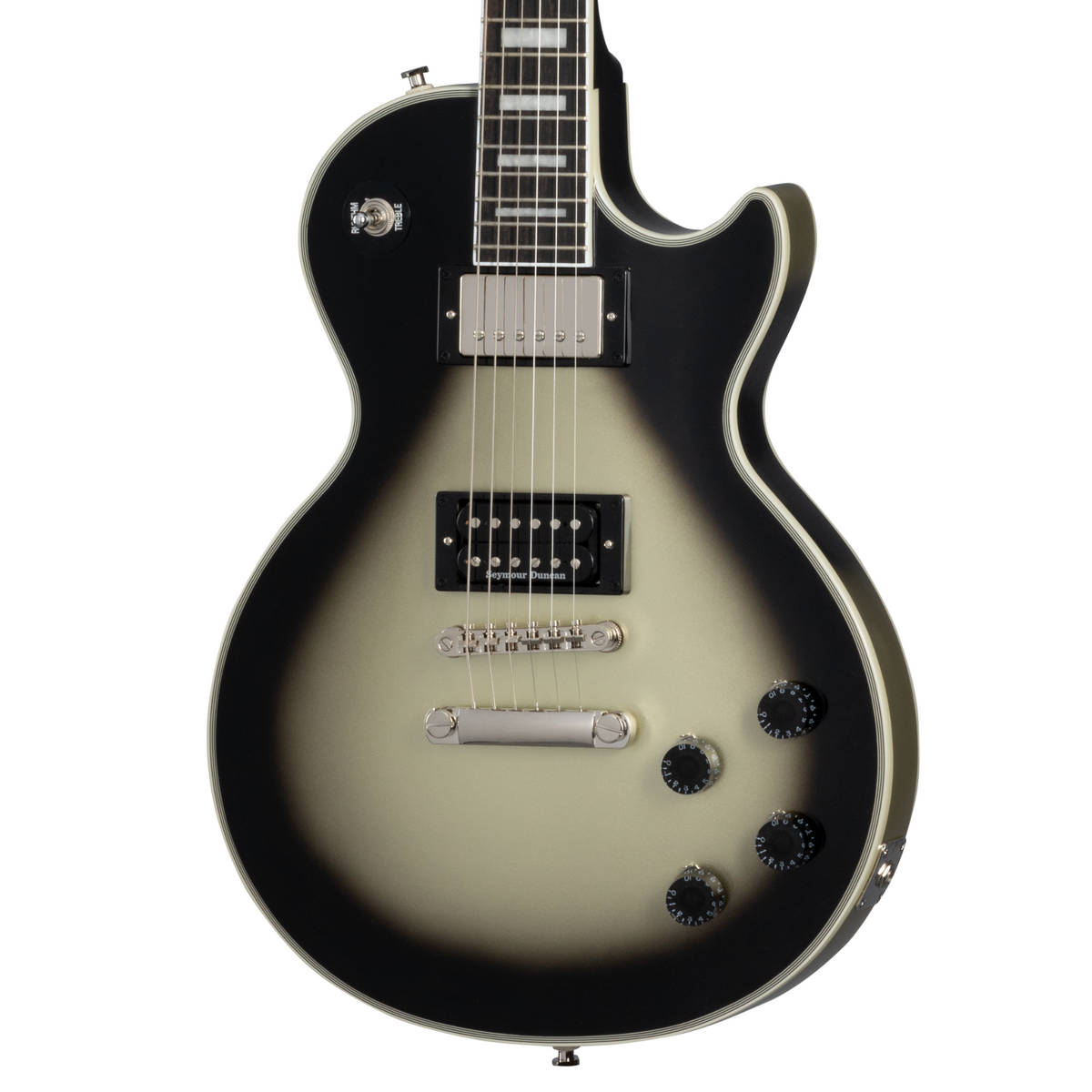 Epiphone Adam Jones Les Paul Custom, Korin Faught’s “Sensation” w/ Protector Case, Silverburst