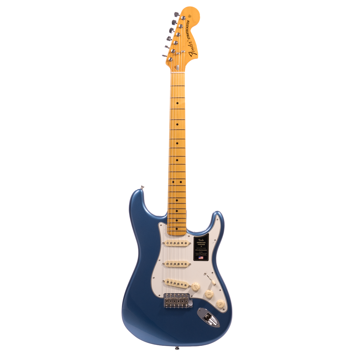 Fender American Vintage II 1973 Stratocaster Electric Guitar, Maple, Lake Placid Blue
