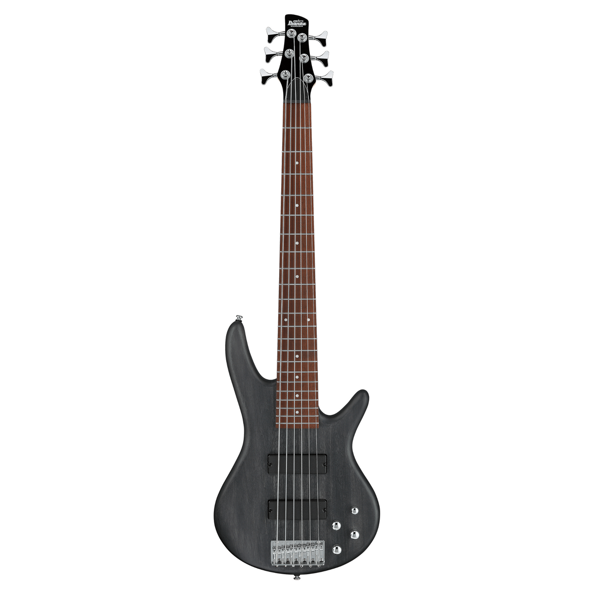 Ibanez GSR206 GIO SR 6-String Electric Bass Guitar, Transparent Gray Flat