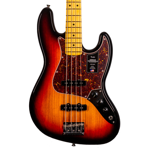 Fender American Professional II Jazz Bass, Maple Fingerboard, 3-Color Sunburst