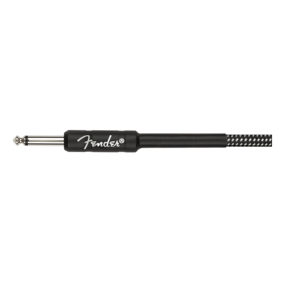 Fender 30' Professional Series Coil Cable, Straight/Angle, Gray Tweed Guitar Cable