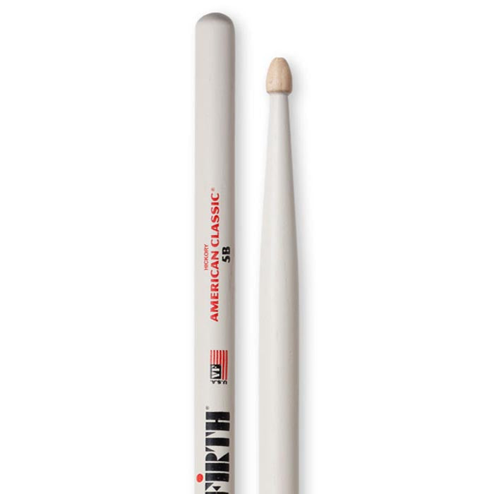 Vic Firth 5B Wood Tip Drumsticks - White