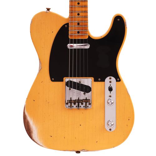 Fender Custom Shop '52 Telecaster Relic, Faded Aged Nocaster Blonde Electric Guitar