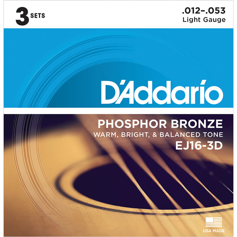 D'Addario 3-Pack Light 12-53