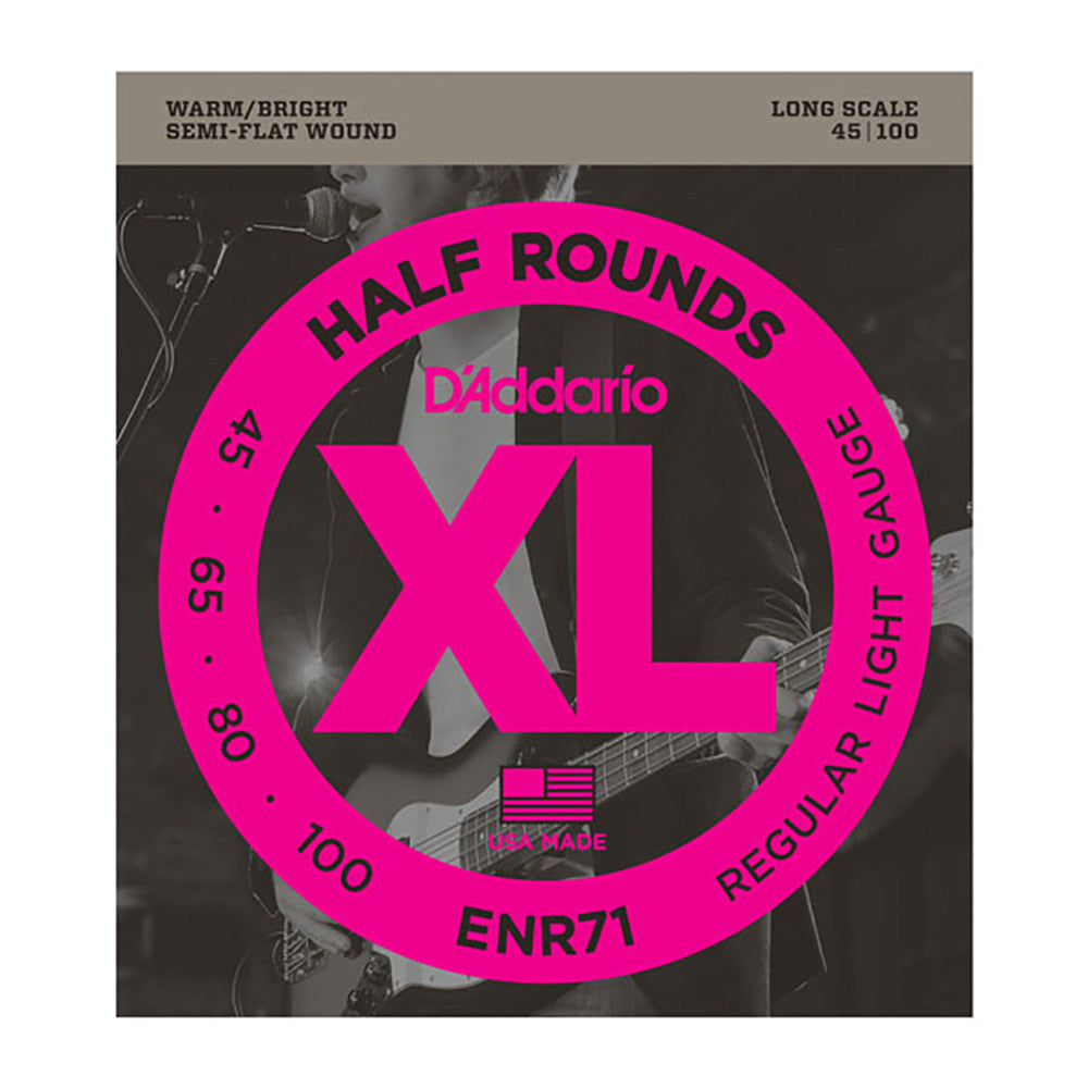 D'Addario 45-100 Long Half Round Set Bass