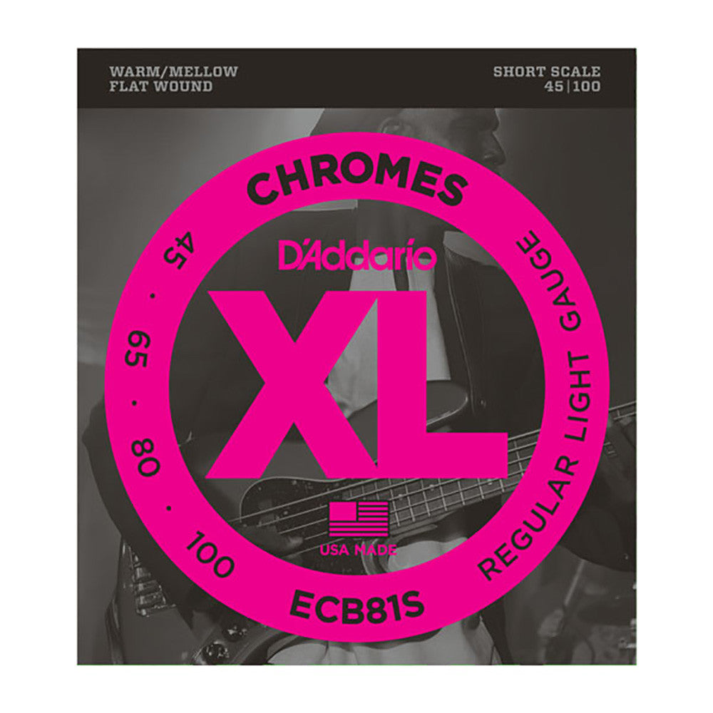 D'Addario 45-100 Short Scale Chromes - Light