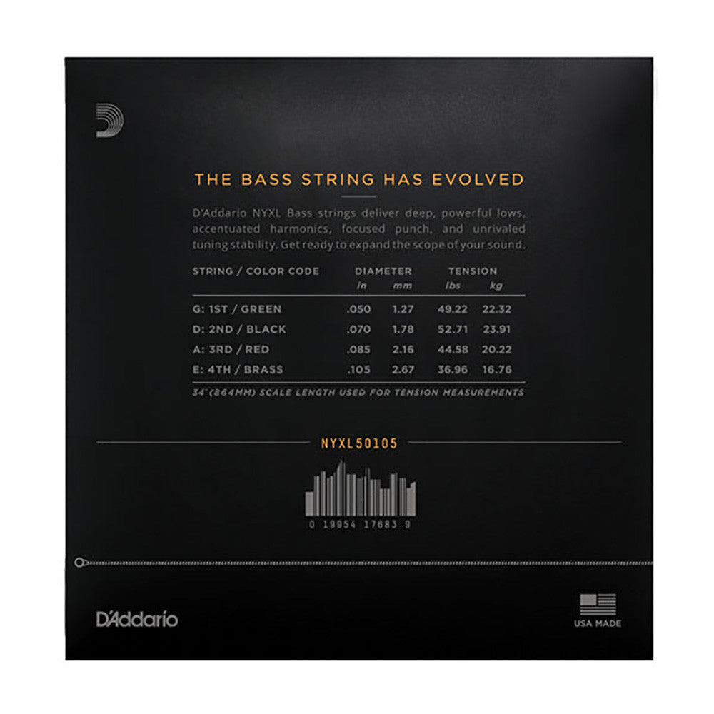 D'Addario 50-105 NYXL Bass Set - Medium