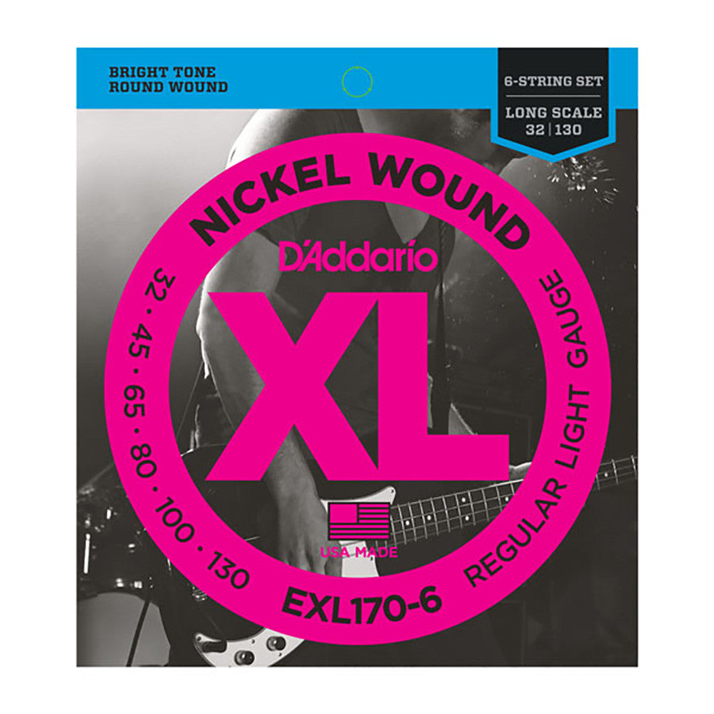 D'Addario 6 String Bass Strings .032-.130
