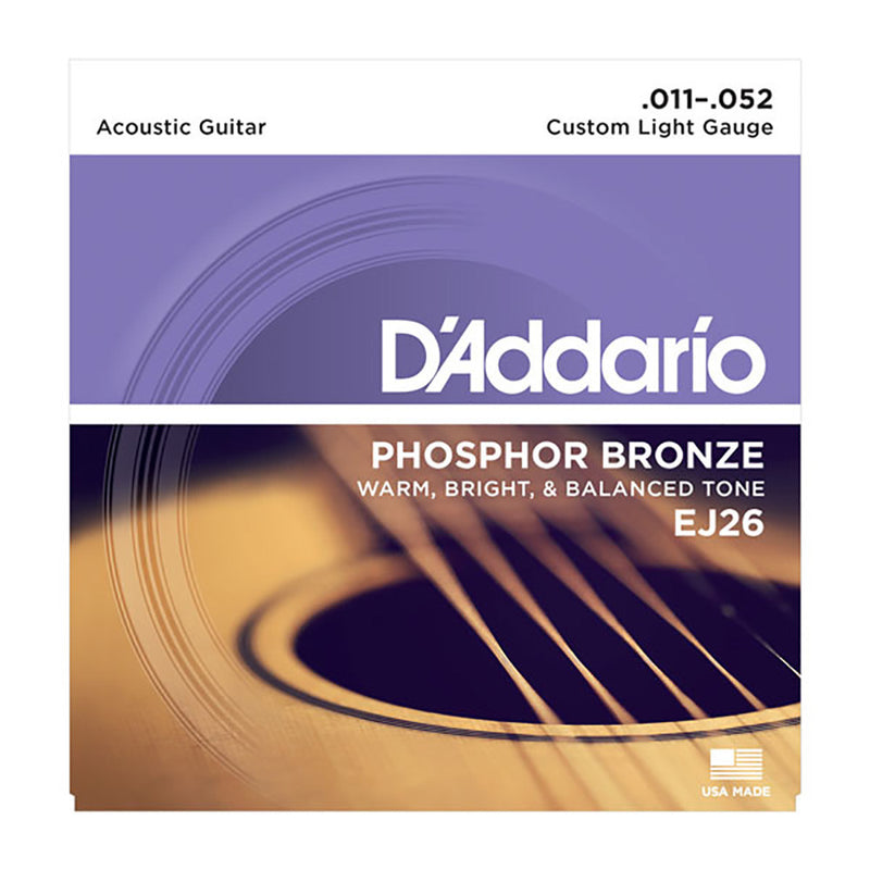 D'Addario Phosphor Bronze Custom Light 11-52
