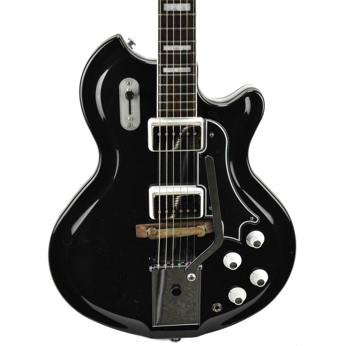 Supro Americana Series Coronado II Vibrato Guitar - Jet Black - Used