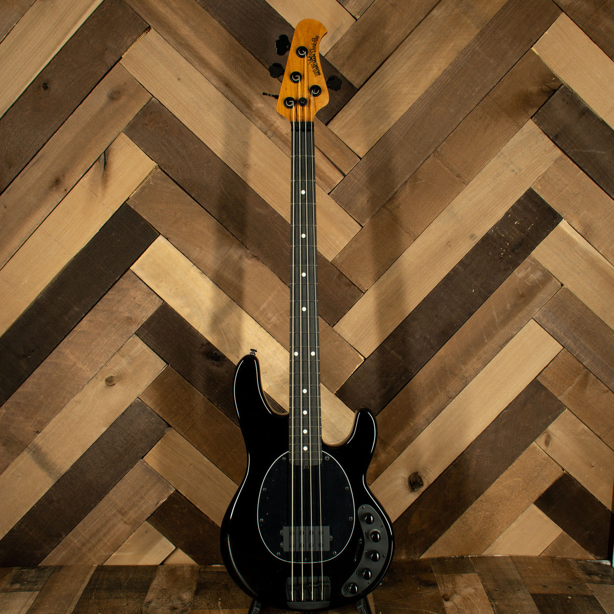 Music Man 2021 DarkRay Bass Guitar Obsidian Black With OHC - Used