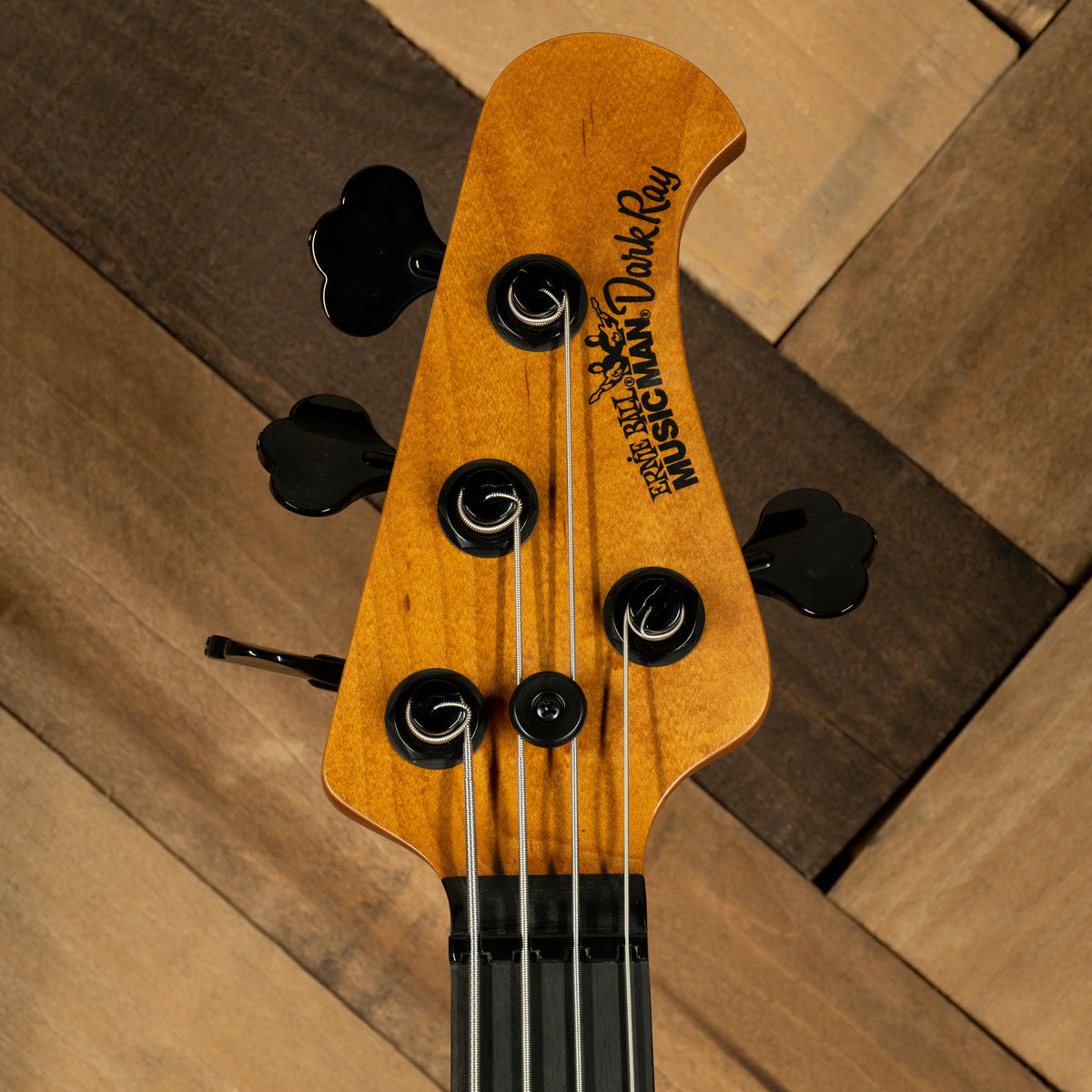 Music Man 2021 DarkRay Bass Guitar Obsidian Black With OHC - Used