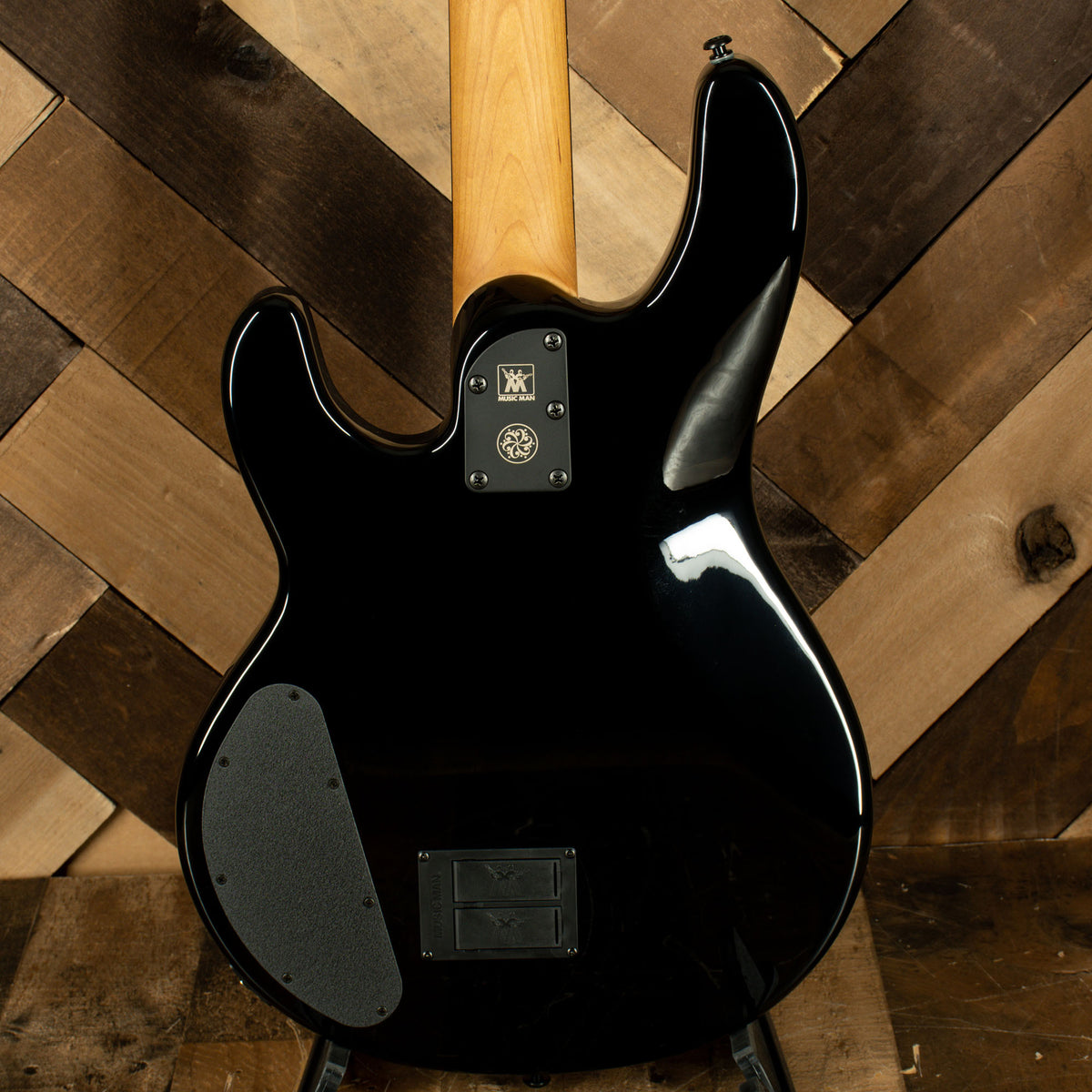 Music Man 2021 DarkRay Bass Guitar Obsidian Black With OHC - Used