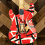 EVH 2019 Striped Series Frankie Electric Guitar, Red White & Black Stripes Relic With Gigbag - Used