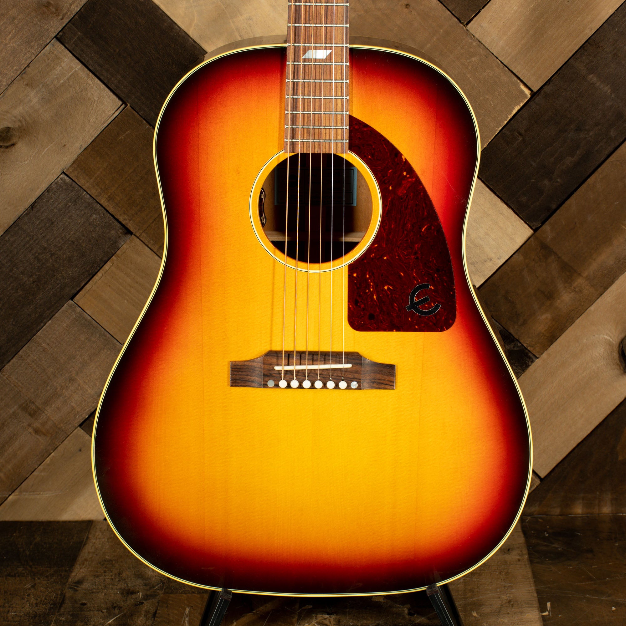 Epiphone 2020 USA Texan Acoustic Guitar, Vintage Sunburst With OHC - U