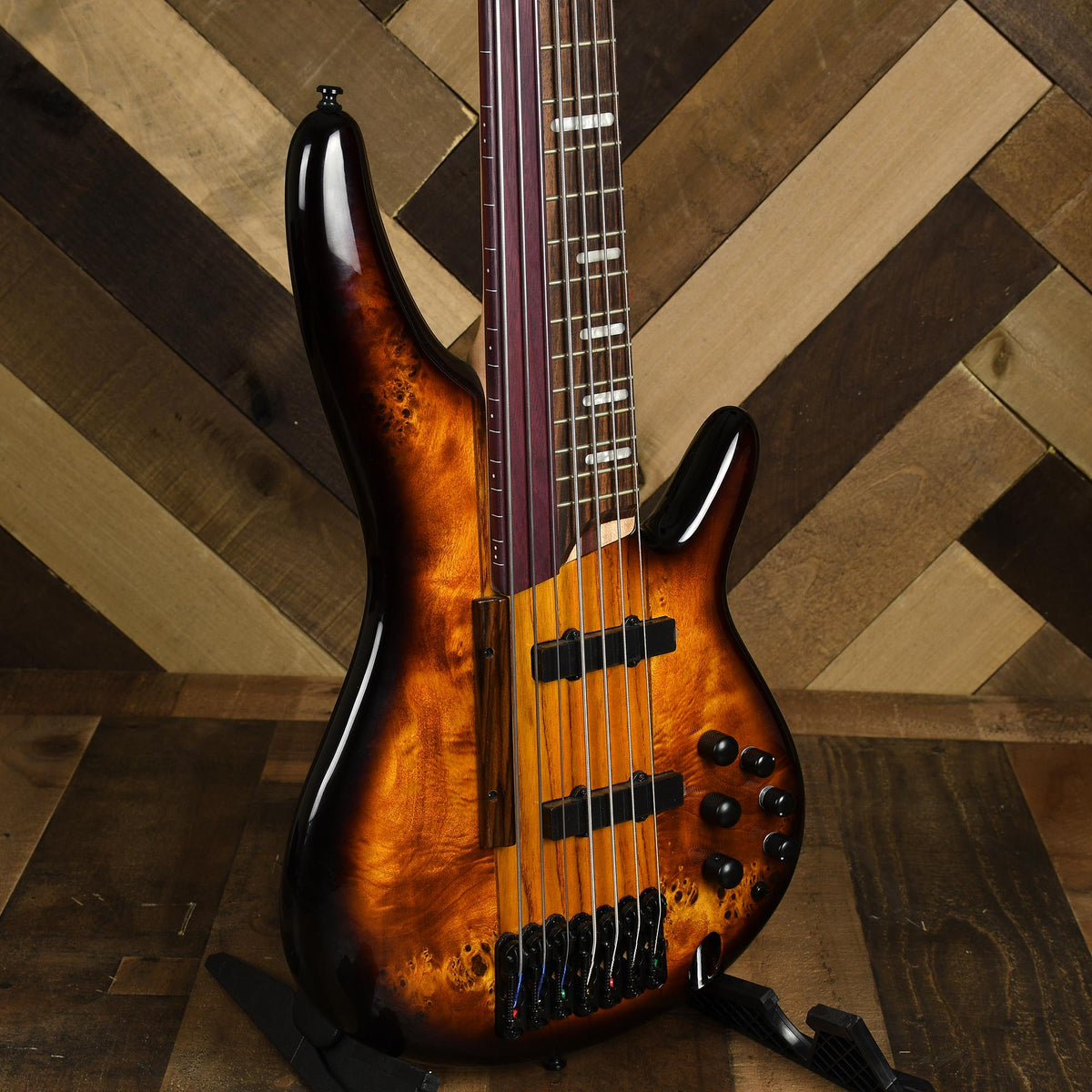 Ibanez SRAS7 Fretted/Fretless Hybrid Bass - Dragon Eye Burst - Used