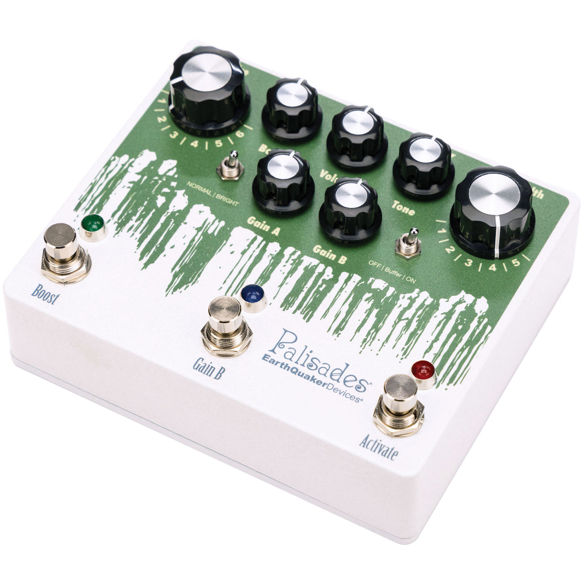 Earthquaker Palisades V2 Mega Ultimate Overdrive Effect Pedal, Limited Hemp Green