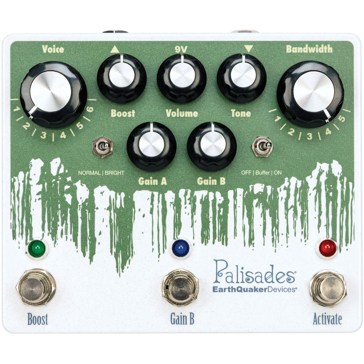 Earthquaker Palisades V2 Mega Ultimate Overdrive Effect Pedal, Limited Hemp Green