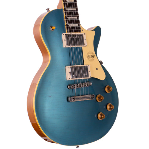 Heritage Custom Shop Core Collection H-150 Plain Top Artisan Aged Electric Guitar, Antique Pelham Blue