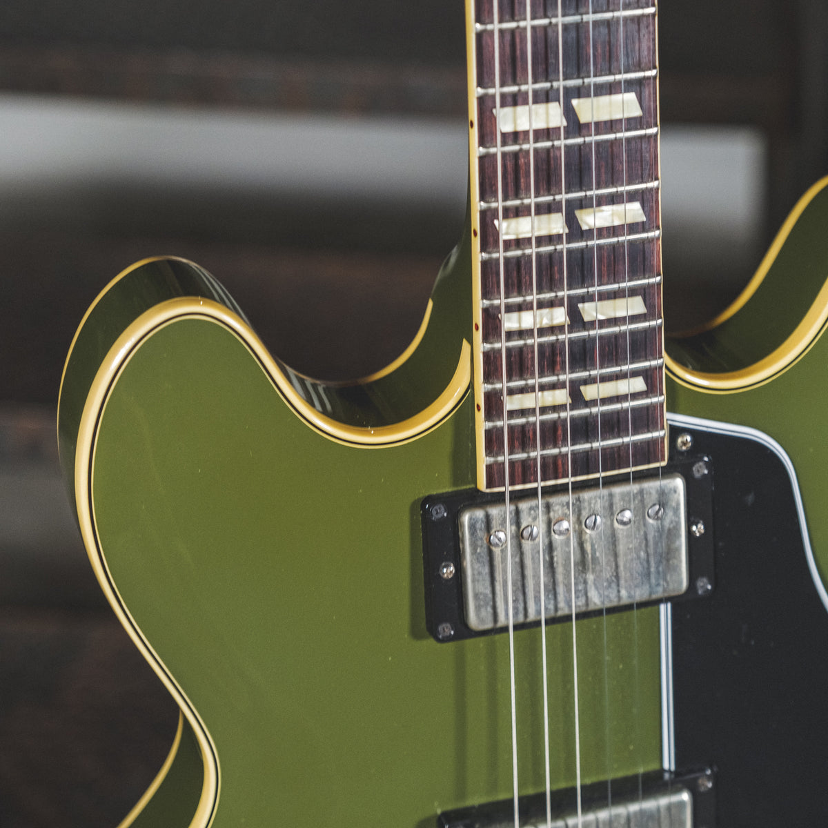 Gibson 2016 1964 ES-345 Olive Drab With Bigsby And OHSC - Used