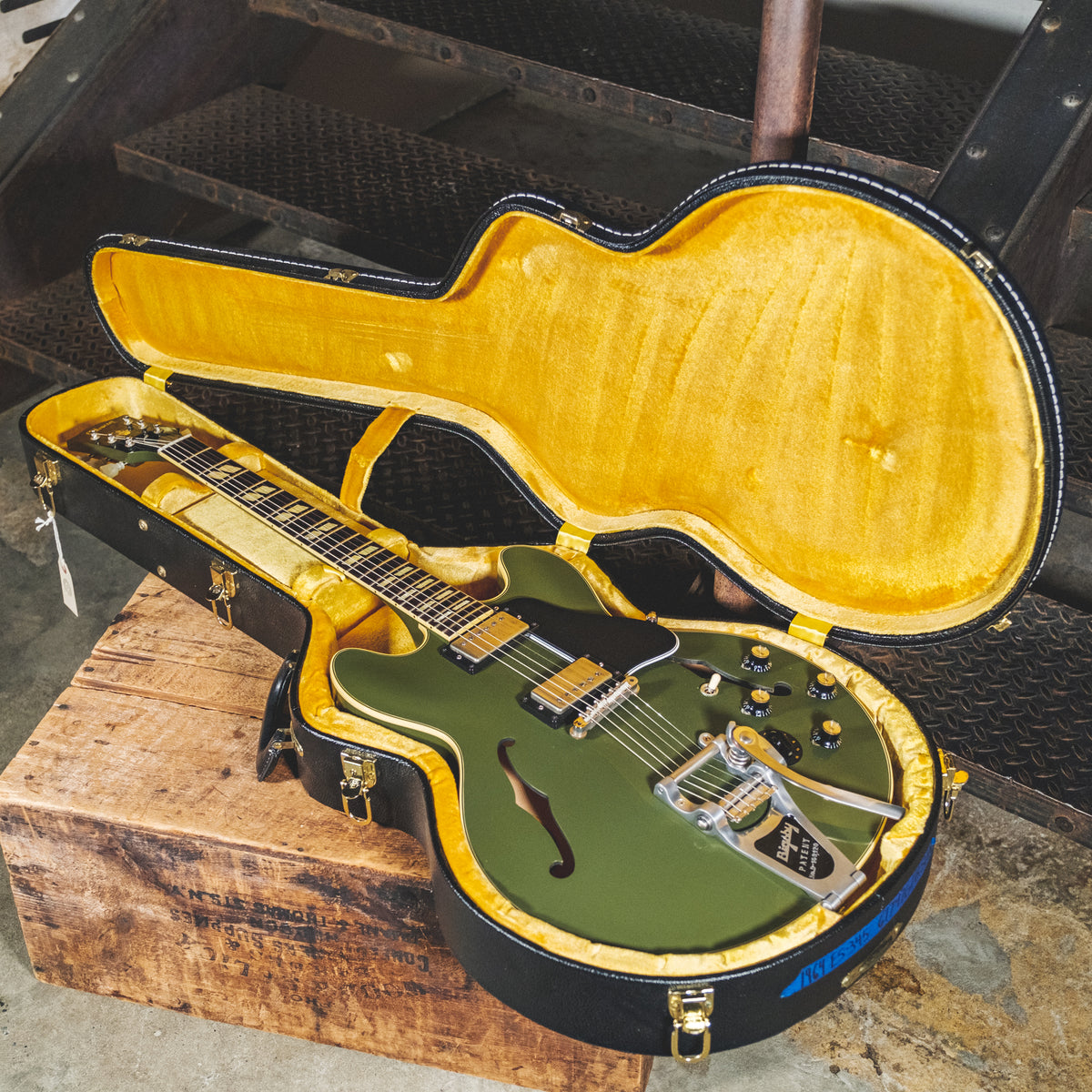 Gibson 2016 1964 ES-345 Olive Drab With Bigsby And OHSC - Used