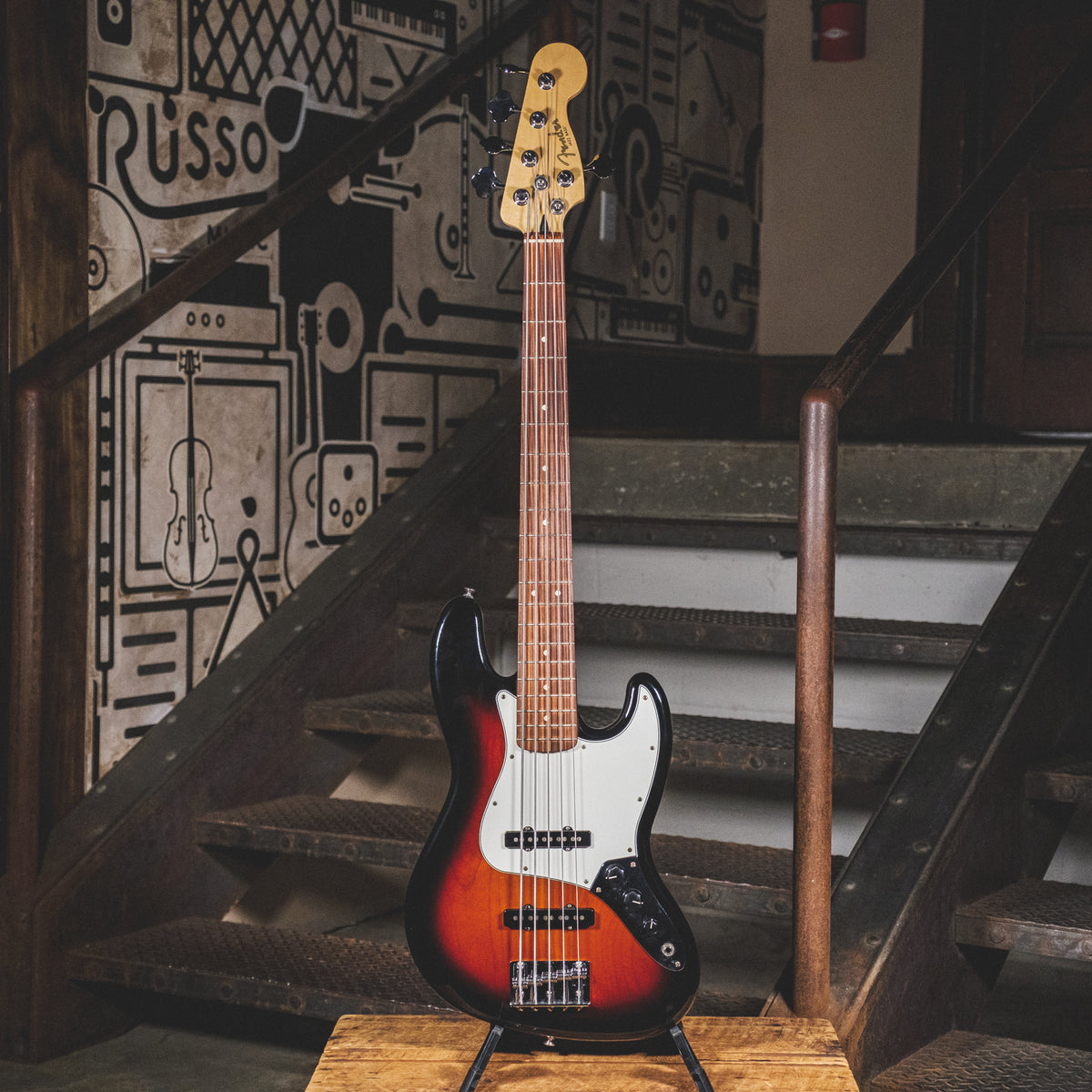 Fender 2020 Player V Jazz Bass, 3 Tone Sunburst - Used