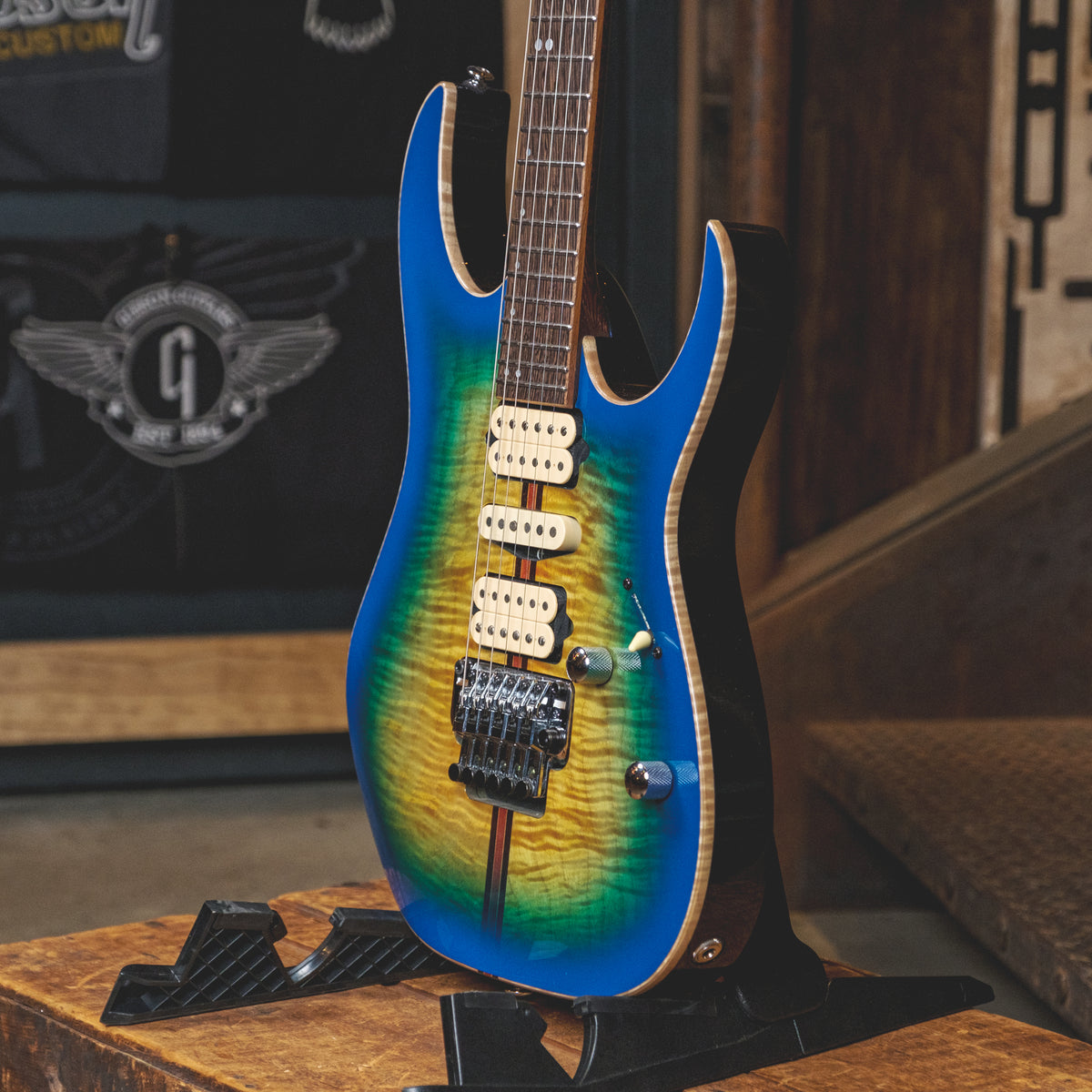 Ibanez 2017 RG6PFGMLTD RG Premium Geyser Blue With OGB - Used
