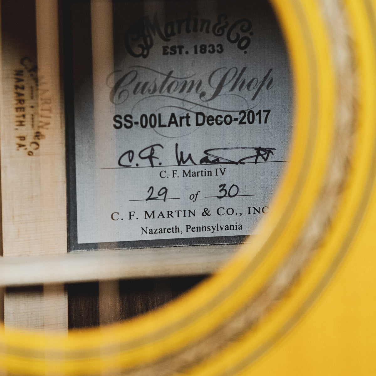 Martin Custom Shop Limited SS-00L Art Deco #29 Of 30 Adironack Spruce // Guatemalan Rosewood With OHSC - Used