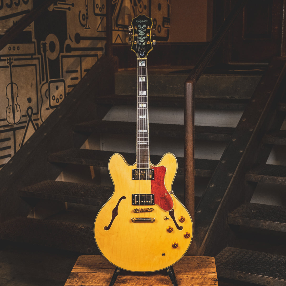 Epiphone 2011 Sheraton 2 Natural With Gig Bag - Used