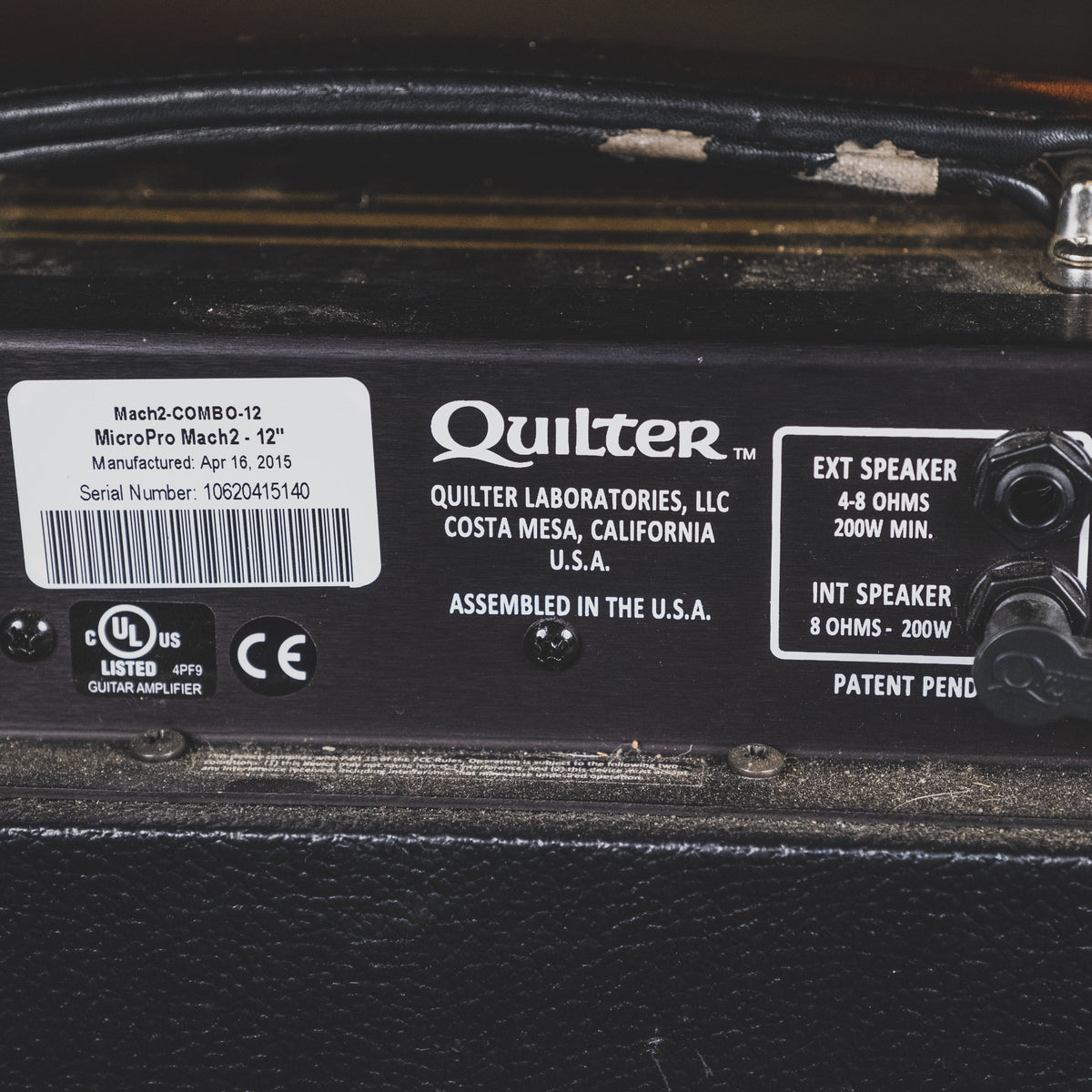 Quilter Micropro Mach 2 Combo With 1x12 Extension Cab And Slip Cover - Used