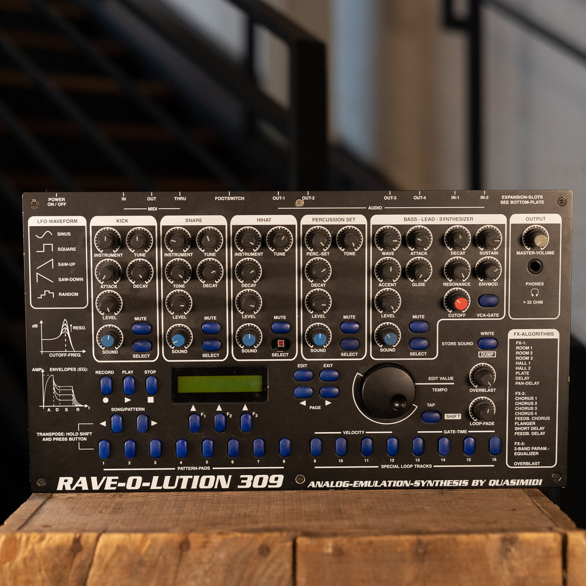 Quasimidi 1996 Rave-O-Lution Drum And Bass Synth Machine, Black - Used
