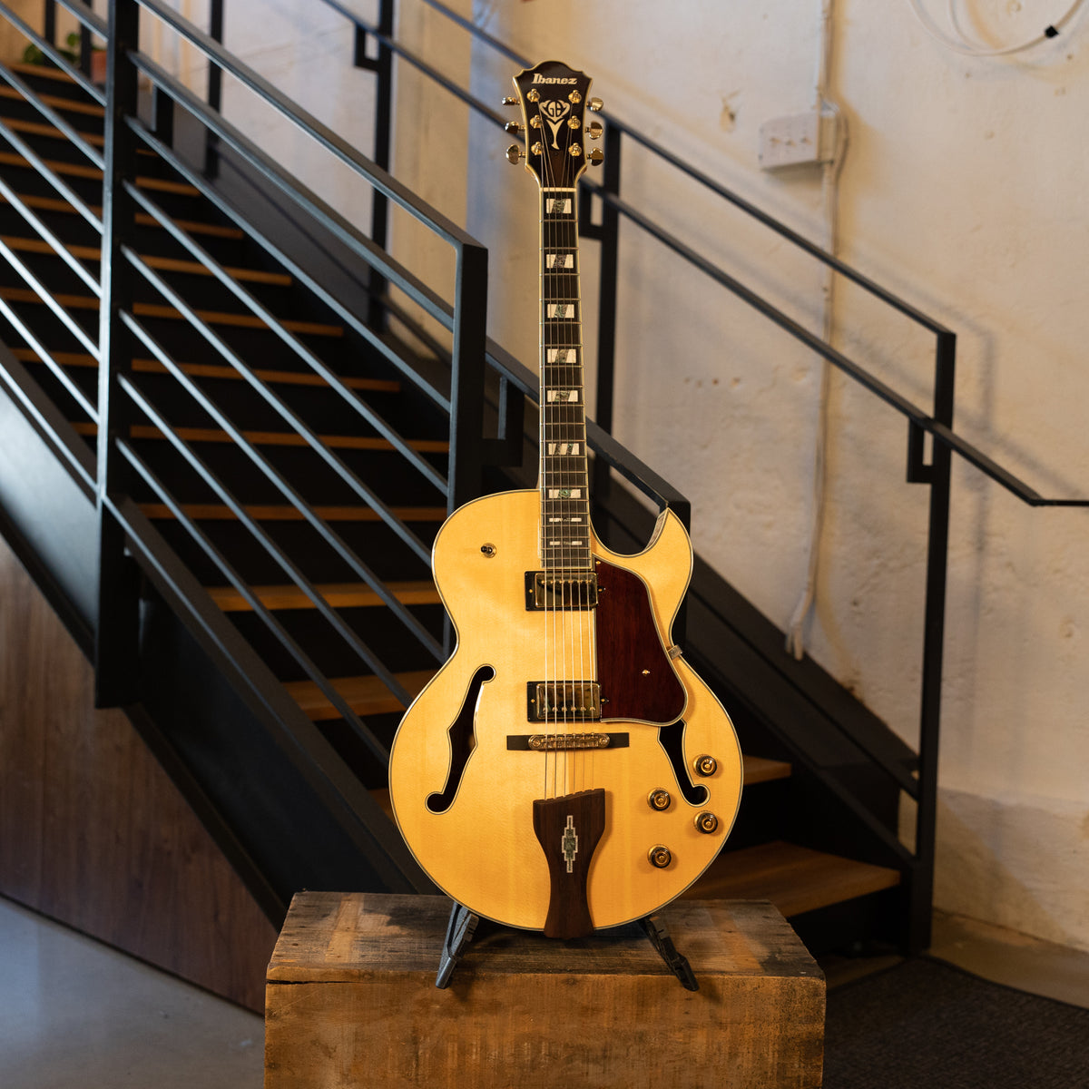 Ibanez 2019 LGB30-NT George Benson Signature Electric Guitar, Natural With OHSC - Used