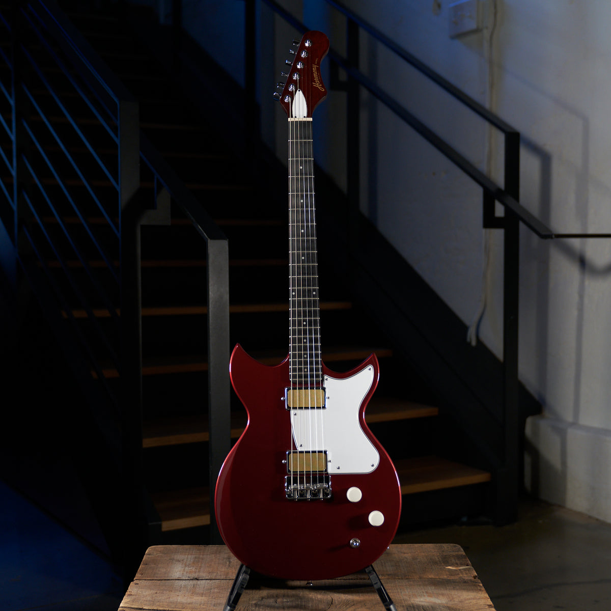 Harmony Rebel Electric Guitar, Ebony, Burgundy - Used