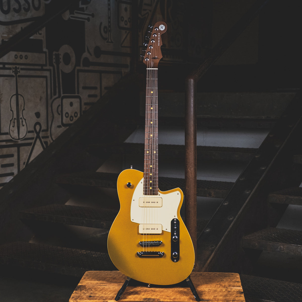 Reverend 2017 Charger 290 Electric Guitar Goldtop Darkback, Russo Music Exclusive - Used