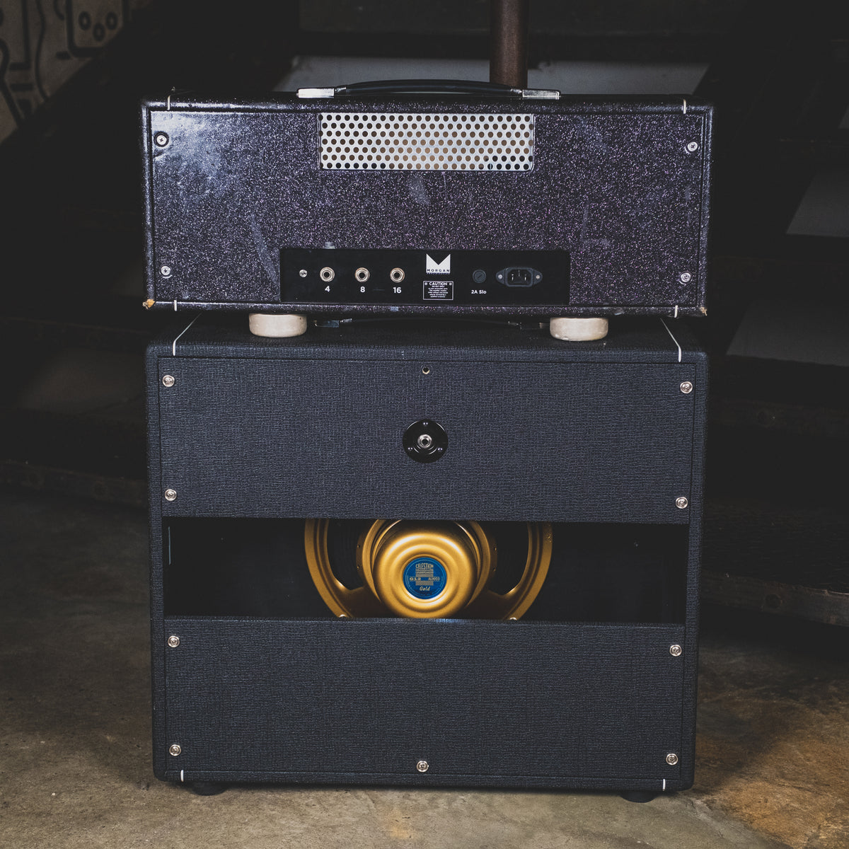 Morgan 2011 AC20 Amplifier Head And Cabinet, Galaxy Sparkle - Used