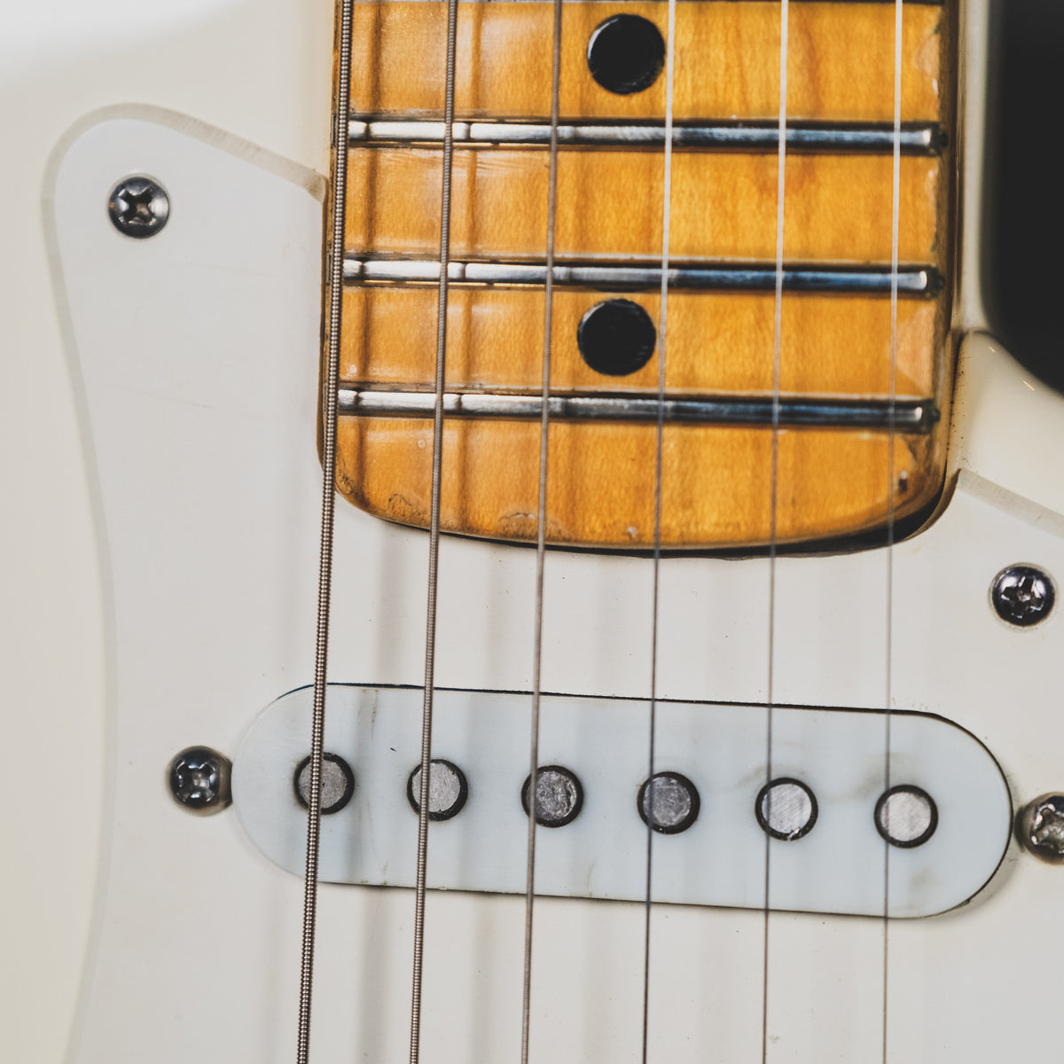 Fender 1973 Stratocaster Electric Guitar, Olympic White Refin With OHSC - Used