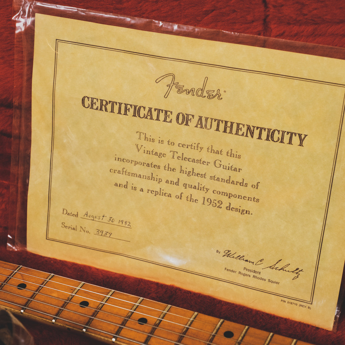 1982 Fender AVRI '52 Telecaster, Butterscotch Blonde, Fullerton w/OHSC - Used