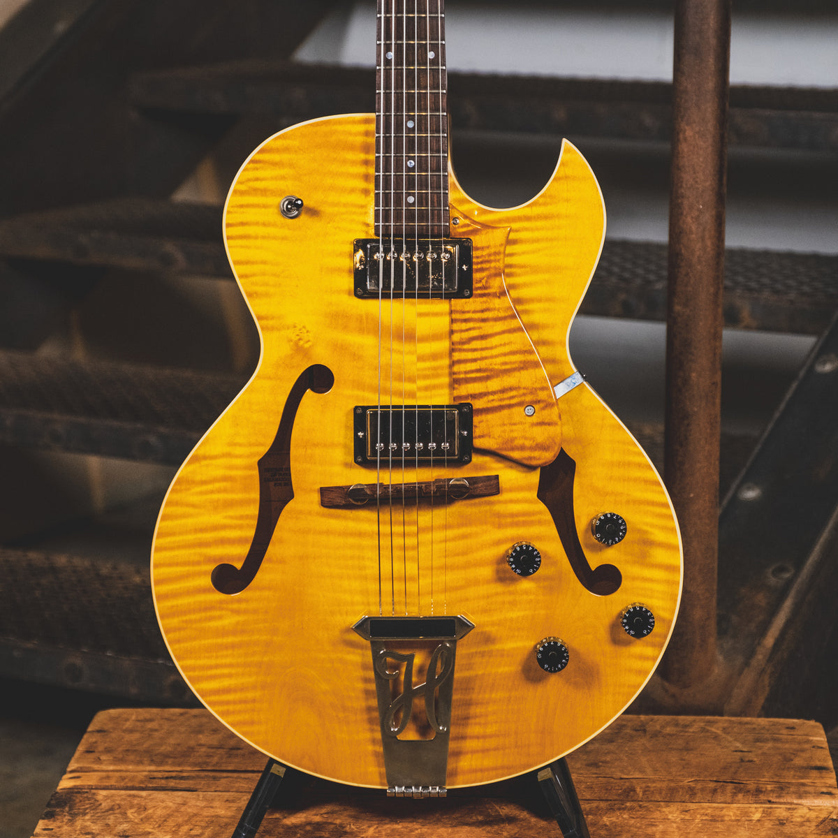 2001 Heritage H-575 Archtop Electric Guitar, Amber w/ OHSC - Used