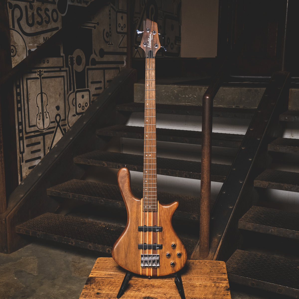 2006 Washburn Taurus T24 Bass Guitar, Natural with Gig Bag - Used