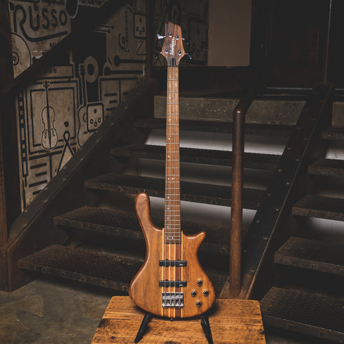 2006 Washburn Taurus T24 Bass Guitar, Natural with Gig Bag - Used