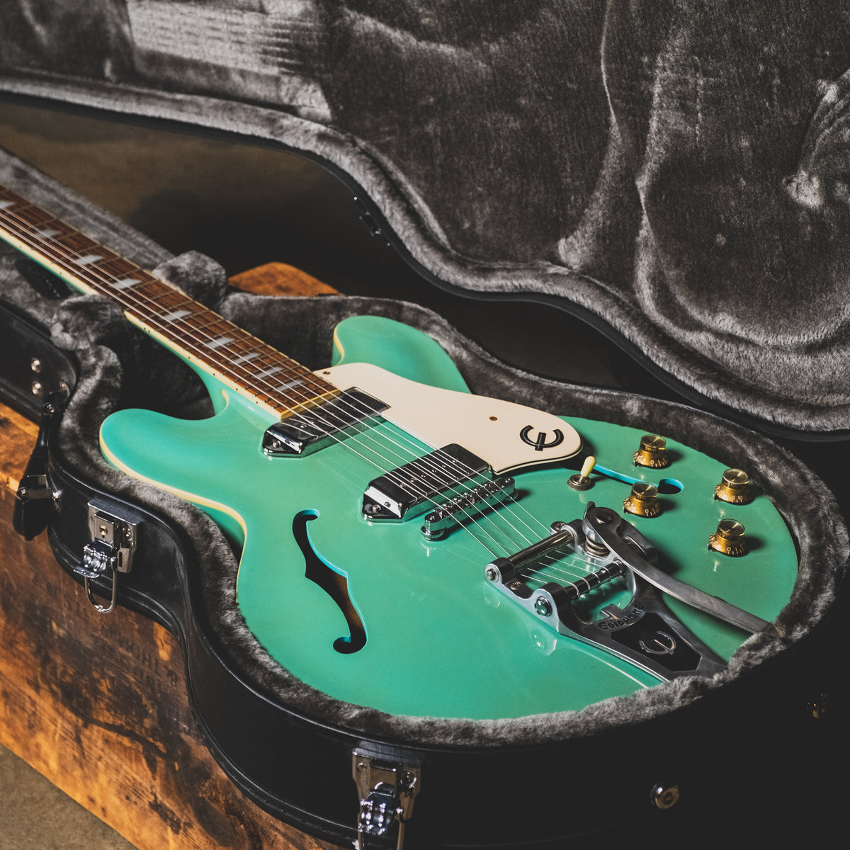 1997 Epiphone Casino VT-TQ Electric Guitar, Turquoise w/OHSC - Used