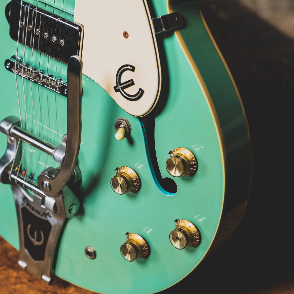 1997 Epiphone Casino VT-TQ Electric Guitar, Turquoise w/OHSC - Used