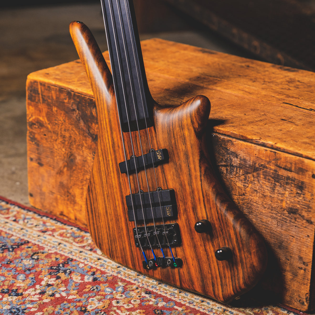 1998 Warwick Dolphin Pro 1 Ovangkol Fretless Bass Guitar with OHSC - Used