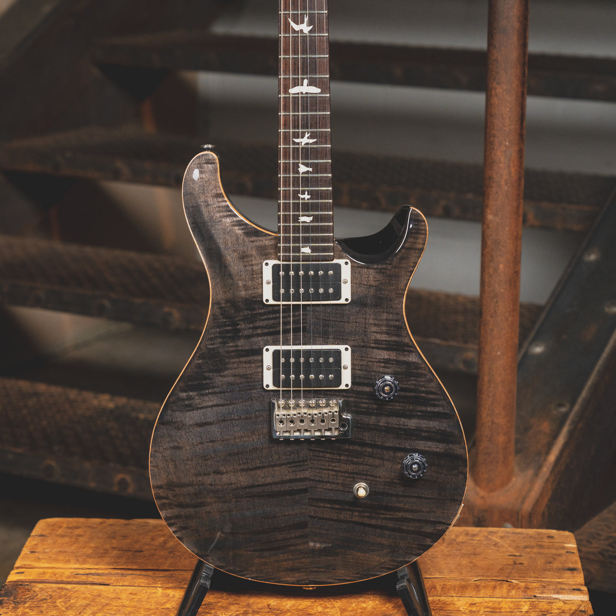 2017 PRS CE24 Electric Guitar, Smoke Burst with OGB - Used
