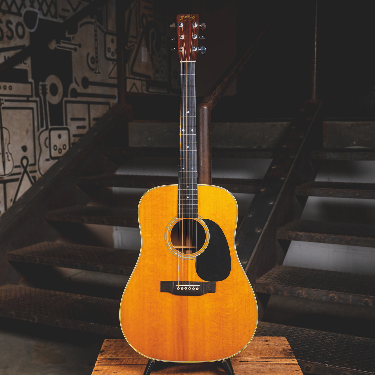 Martin 1973 D-28 Acoustic Guitar, Natural With OHSC - Used