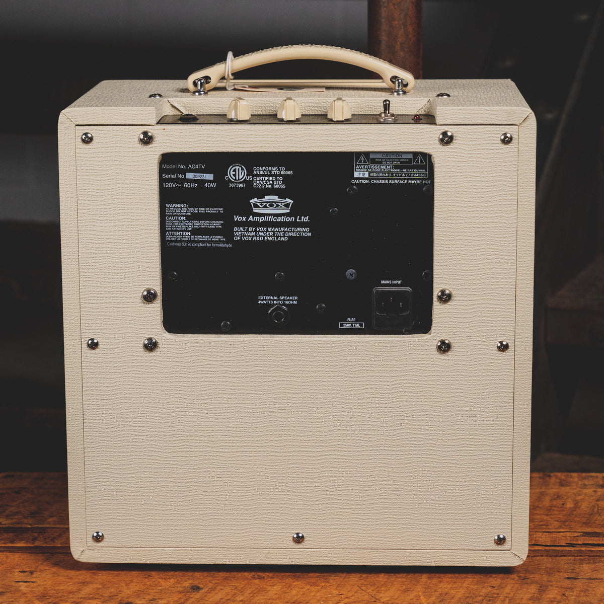 2009 Vox AC4TV 4 Watt 1x10" Combo Amplifier, Blonde - Used
