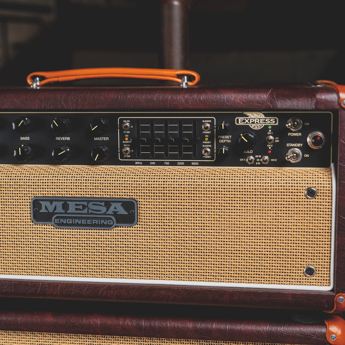 2014 Mesa Boogie Express 50 Amplifier Head and Matching 1x12" Cabinet, British Cabernet Bronco - Used