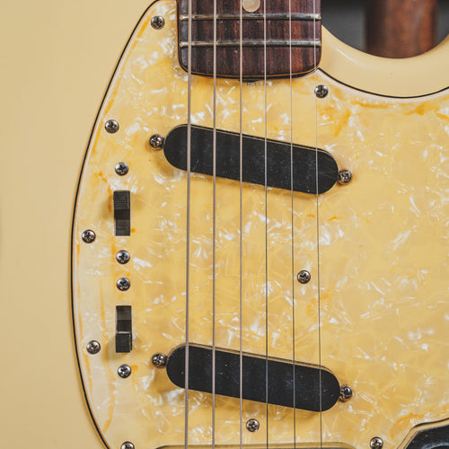 1969 Fender Mustang Olympic White Electric Guitar w/ OHSC - Vintage